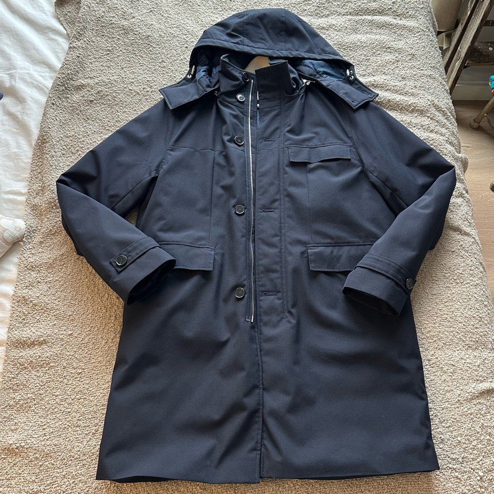 De Fursac Water Repellent parka blue